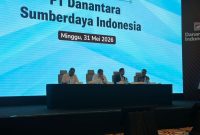 Menko Bidang Perekonomian Airlangga Hartarto saat konferensi pers terkait PT Danantara Sumberdaya Indonesia, Minggu (31/5/2026). (Foto: Liputan6.com/Gagas YP)
