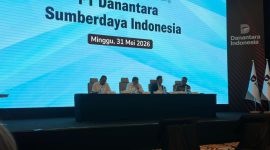 Menko Bidang Perekonomian Airlangga Hartarto saat konferensi pers terkait PT Danantara Sumberdaya Indonesia, Minggu (31/5/2026). (Foto: Liputan6.com/Gagas YP)