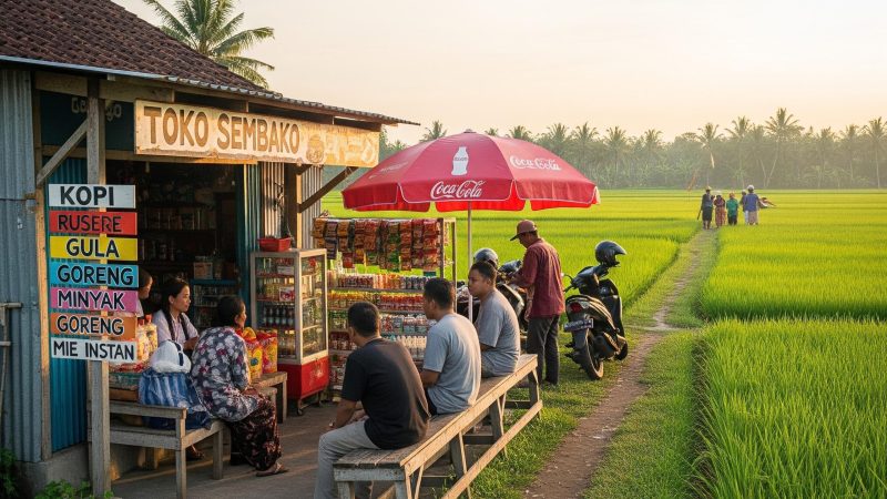 Usaha depan rumah seperti warung sembako menjadi solusi kebutuhan warga desa yang membutuhkan layanan 24 jam.