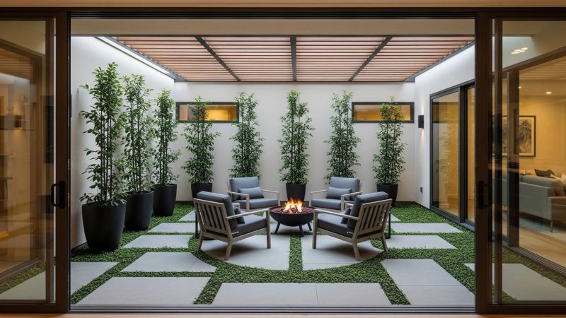 Model Inner Courtyard yang Kecil Tapi Bikin Rumah Terasa Luas (Gambar: Gemini AI)