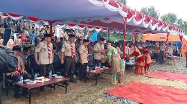Bupati Monadi membuka Jambore Pramuka Kerinci 2026 di Siulak