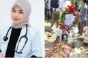 Pemakaman dr Myta Aprilia Azmy di TPU Simpang Pendagan, OKU Selatan, Sabtu (2/5/2026). (Foto: Tribun Jambi)