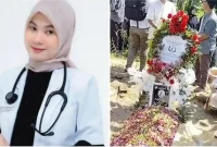 Pemakaman dr Myta Aprilia Azmy di TPU Simpang Pendagan, OKU Selatan, Sabtu (2/5/2026). (Foto: Tribun Jambi)