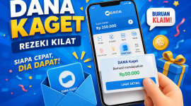 Ilustrasi pengguna DANA yang mencoba mengklaim Dana Kaget melalui aplikasi di smartphone.