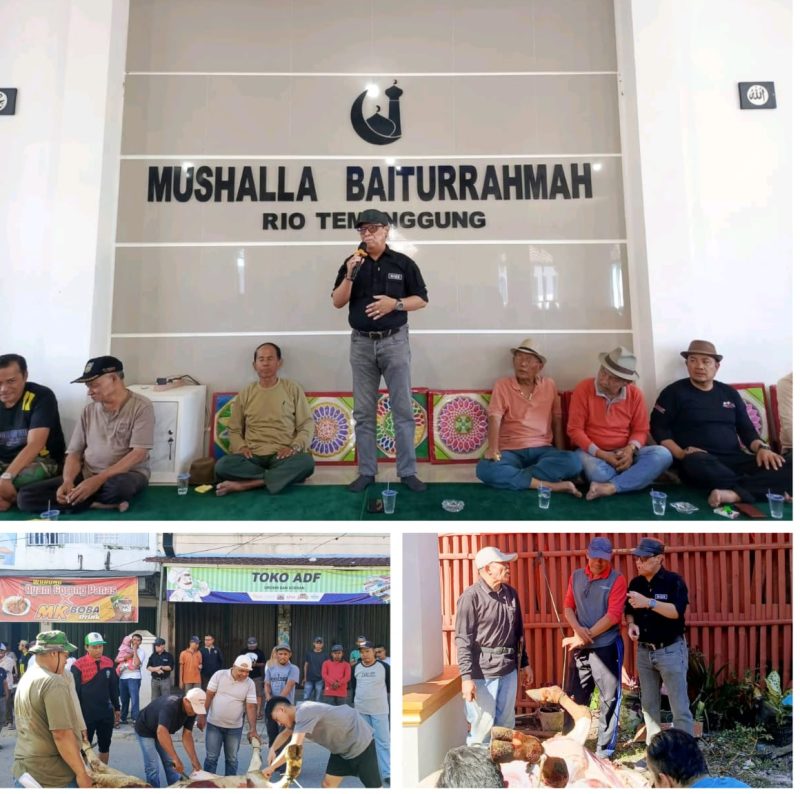 Pemotongan hewan kurban Idul Adha di Mushollah Baiturrahmah ( 28/5/2026)