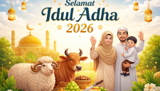 Ilustrasi Idul Adha 2026. 45 Poster dan Ucapan Selamat Idul Adha 2026 dalam Bahasa Arab(Ilustrasi dibuat AI)