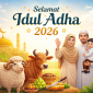 Ilustrasi Idul Adha 2026. 45 Poster dan Ucapan Selamat Idul Adha 2026 dalam Bahasa Arab(Ilustrasi dibuat AI)