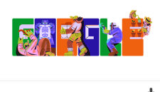 Google Doodle menampilkan ilustrasi lima pekerja dari berbagai profesi untuk memperingati Hari Buruh 2026.