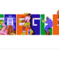 Google Doodle menampilkan ilustrasi lima pekerja dari berbagai profesi untuk memperingati Hari Buruh 2026.