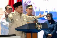 Presiden RI Prabowo Subianto saat meresmikan Museum Marsinah di Nganjuk, Jawa Timur, Sabtu (16/5/2026). (Dok. Setpres)