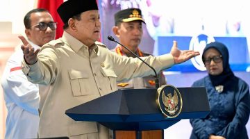 Presiden RI Prabowo Subianto saat meresmikan Museum Marsinah di Nganjuk, Jawa Timur, Sabtu (16/5/2026). (Dok. Setpres)