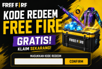 Ilustrasi Poster Free Fire bertema kode redeem gratis ( Foto AI)