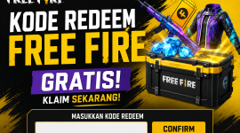 Ilustrasi Poster Free Fire bertema kode redeem gratis ( Foto AI)