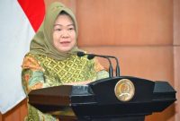 Siti Fauziah saat membuka acara “Kartini Masa Kini, Budayakan Deteksi Dini” di Kompleks Parlemen, Jakarta, Senin (11/5/2026).
