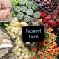 aneka produk frozen food seperti sayuran beku, daging, dan buah dalam kondisi segar