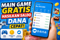 Ilustrasi promosi game penghasil saldo DANA gratis ( Foto AI)