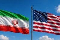 Foto: Ilustrasi Bendera Iran dan Amerika (Dok. Chat Gpt)