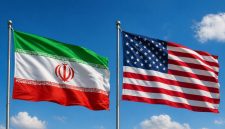 Foto: Ilustrasi Bendera Iran dan Amerika (Dok. Chat Gpt)