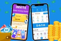 Ilustrasi bermain game penghasil saldo DANA melalui HP smartphone.