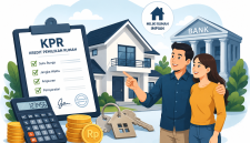 Ilustrasi sebuah Rumah dengan desain minimalis yang nyaman, asri, dan cocok untuk hunian keluarga.
