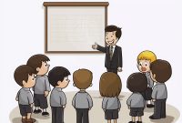 Ilustrasi guru honorer mengajar di ruang kelas ( foto Freepik)