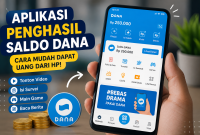 Ilustrasi promosi aplikasi penghasil saldo DANA