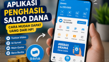 Ilustrasi promosi aplikasi penghasil saldo DANA