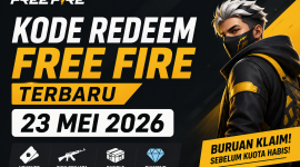 Ilustrasi menampilkan promosi kode redeem Free Fire terbaru tanggal 23 Mei 2026 ( Foto AI)