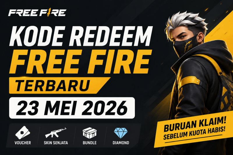 Ilustrasi menampilkan promosi kode redeem Free Fire terbaru tanggal 23 Mei 2026 ( Foto AI)
