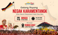 Karamentang Ditegakkan Warga Belui Sambut Kenduri Sko