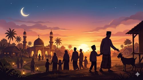 Ilustrasi Idul Adha 2026. Foto: Gemini AI