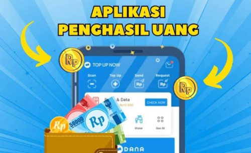Ilustrasi aplikasi penghasil uang di HP