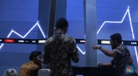 Foto: IHSG sesi I anjlok 7,34% ke 8.321 pada perdagangan Rabu (28/1/2026). (CNBC Indonesia/Muhammad Sabki)
