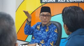 Prof. Zudan Arif Fakrullah selaku Kepala BKN memberikan penjelasan dalam diskusi mengenai kebijakan perumahan ASN dan PPPK di lingkungan Badan Kepegawaian Negara.(Foto Humas BKN)
