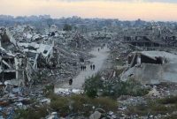 Foto: Kerusakan di Gaza akibat serangan Israel (AFP/EYAD BABA)