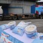 Pelepasan ekspor Beras Befood Nusantara untuk jemaah haji Indonesia di Gudang BULOG Kelapa Gading, Jakarta Utara (CNBC Indonesia/Faisal Rahman)