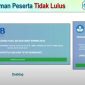 Tampilan pengumuman hasil UTBK SNBT tahun lalu bagi yang tidak lolos SNBT. Foto: Tangkapan Youtube SNPMB ID