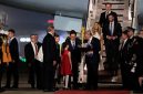 Foto: Presiden AS Donald Trump tiba di Beijing bersama Elon Musk dan Eric Trump, China, 13 Mei 2026. (REUTERS/Evan Vucci)