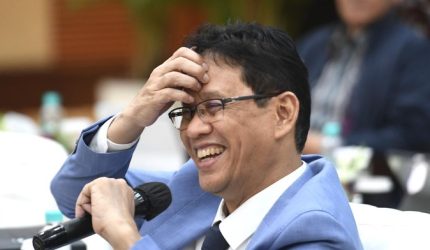 Menteri Keuangan Purbaya Yudhi Sadewa berbicara dalam konferensi pers di Kementerian Keuangan, Jakarta, membahas kebijakan anggaran dan efisiensi APBN.
