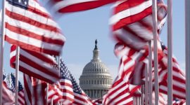 Foto: Bendera Amerika Serikat (AP/Alex Brandon)
