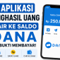 Ilustrasi aplikasi penghasil uang yang menawarkan saldo DANA sebagai hadiah bagi pengguna. ( Foto AI)