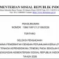 Tampilan pengumuman resmi Kemensos Nomor 1996/1/KP.01.01/06/2026 tentang seleksi PPPK tenaga kependidikan Sekolah Rakyat tahun 2026. (Sumber: foto : kemensos.go.id)