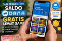 Ilustrasi cara mendapatkan saldo DANA gratis lewat game penghasil uang di smartphone pada tahun 2026. ( Foto AI)