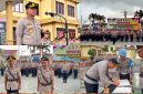 Kapolres Kerinci memimpin upacara sertijab dan Korps Raport kenaikan pangkat personel periode 1 Juli 2026.