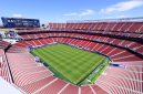 Tampilan San Francisco Bay Arena, nama sementara Levi's Stadium selama Piala Dunia 2026, di Santa Clara, California, AS, pada 7 Juni 2026. (AFP/Josh Edelson)