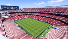 Tampilan San Francisco Bay Arena, nama sementara Levi's Stadium selama Piala Dunia 2026, di Santa Clara, California, AS, pada 7 Juni 2026. (AFP/Josh Edelson)