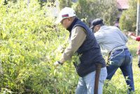 Alfin mengajak ASN membiasakan pilah sampah saat peringatan Hari Lingkungan Hidup Sedunia 2026. ( Foto Discominfo Sungai penuh)