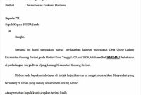Surat permohonan evakuasi harimau dari Pemerintah Desa Ujung Ladang kepada BKSDA Jambi.