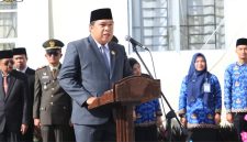 Ketua DPRD Sungai Penuh Hutri Randa mengikuti Upacara Hari Lahir Pancasila 2026 di Sungai Penuh.