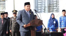 Ketua DPRD Sungai Penuh Hutri Randa mengikuti Upacara Hari Lahir Pancasila 2026 di Sungai Penuh.